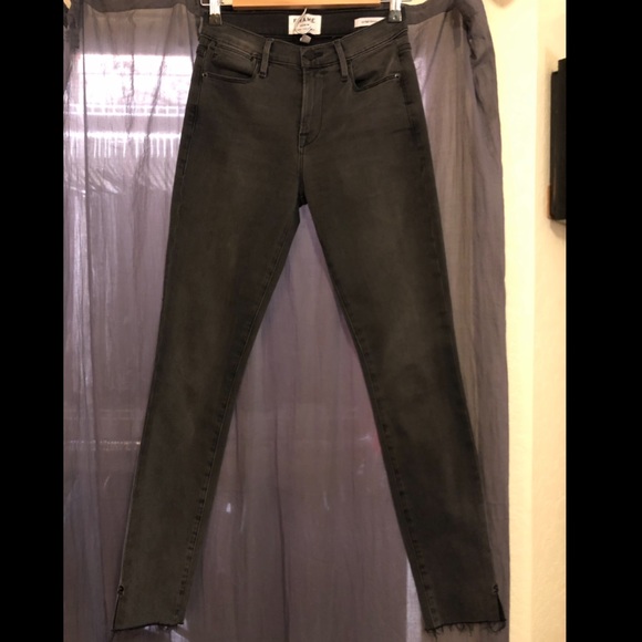 Frame - Le High Skinny Jean in Grey size 24 - Picture 2 of 8